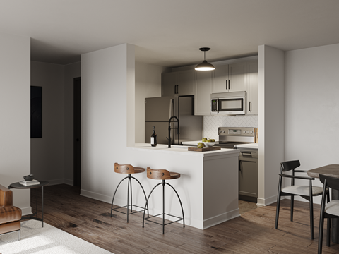 Floor plan for 2 beds, 2 baths, 1000 sqft